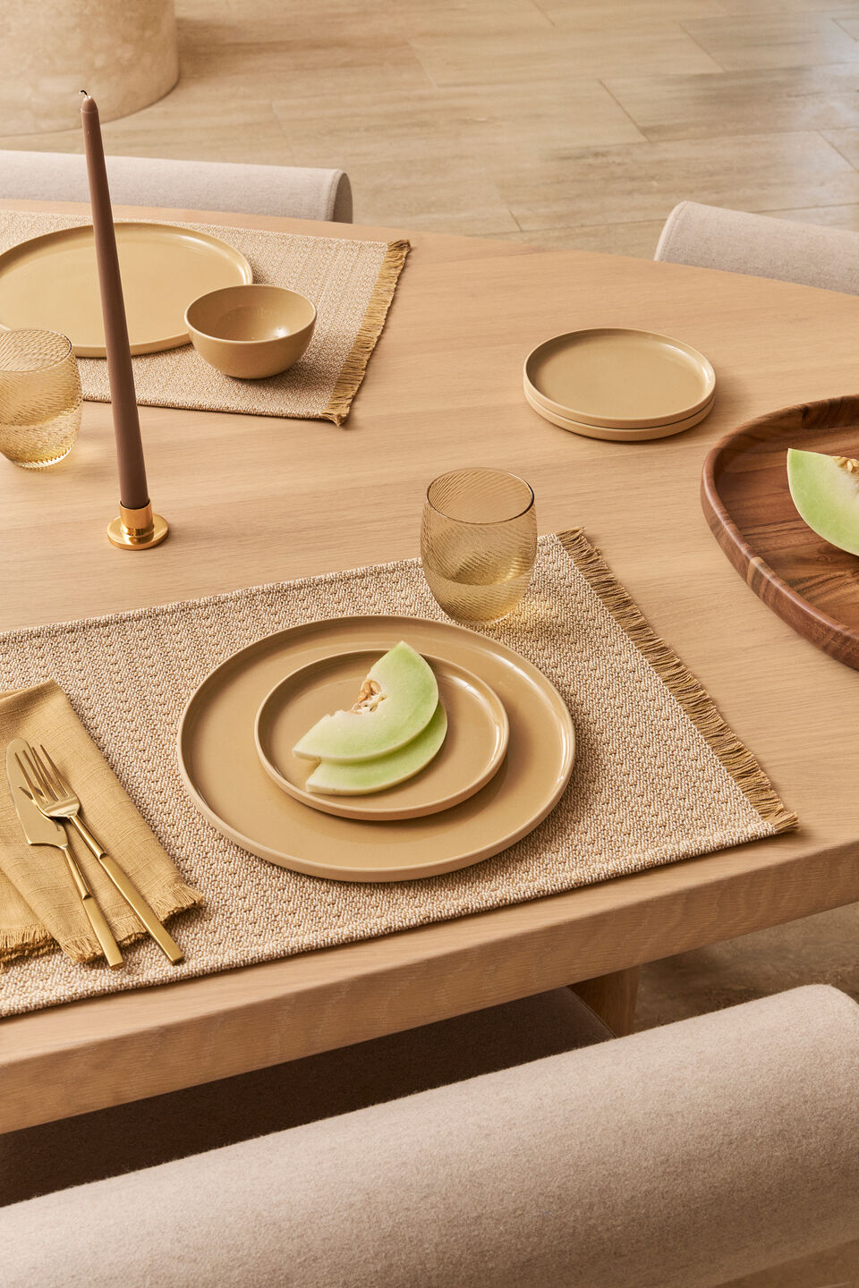 Twist Glasses Set of 4  Maple
