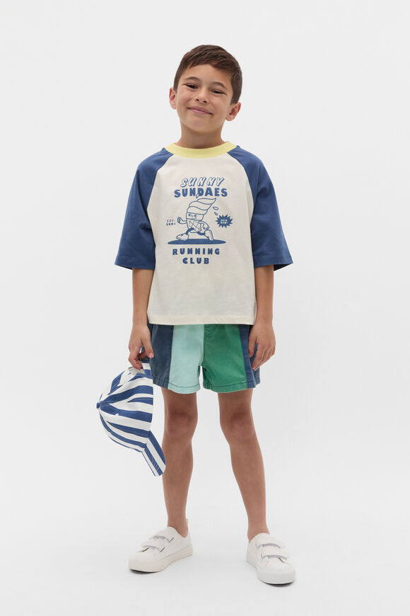 Boxy Raglan Tee  Washed Navy  hi-res