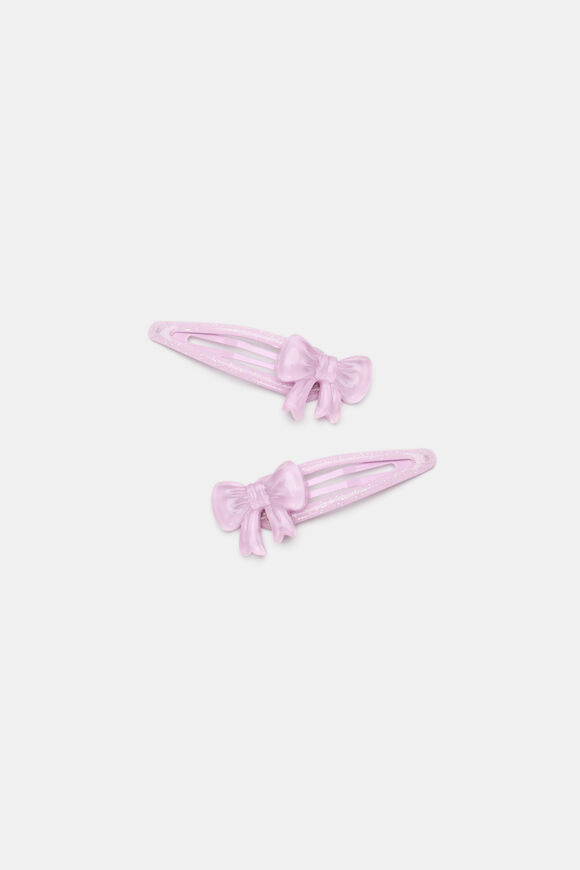 Resin Bow Snaps  Orchid  hi-res