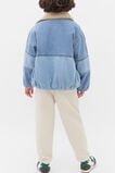 Two Tone Denim Bomber  Mid Blue  hi-res