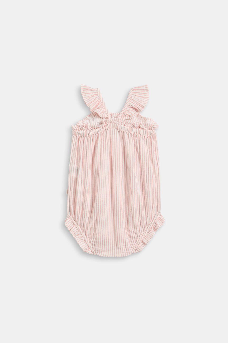 Stripe Frill Romper  Blush Pink