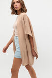 Open Weave Poncho  Ecru  hi-res