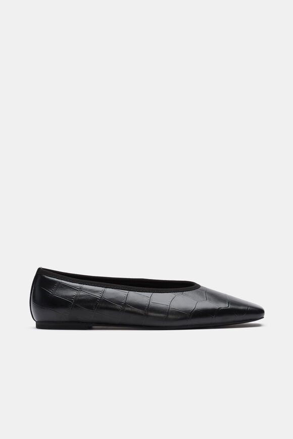 Jordan Square Toe Ballet  Black Croc  hi-res