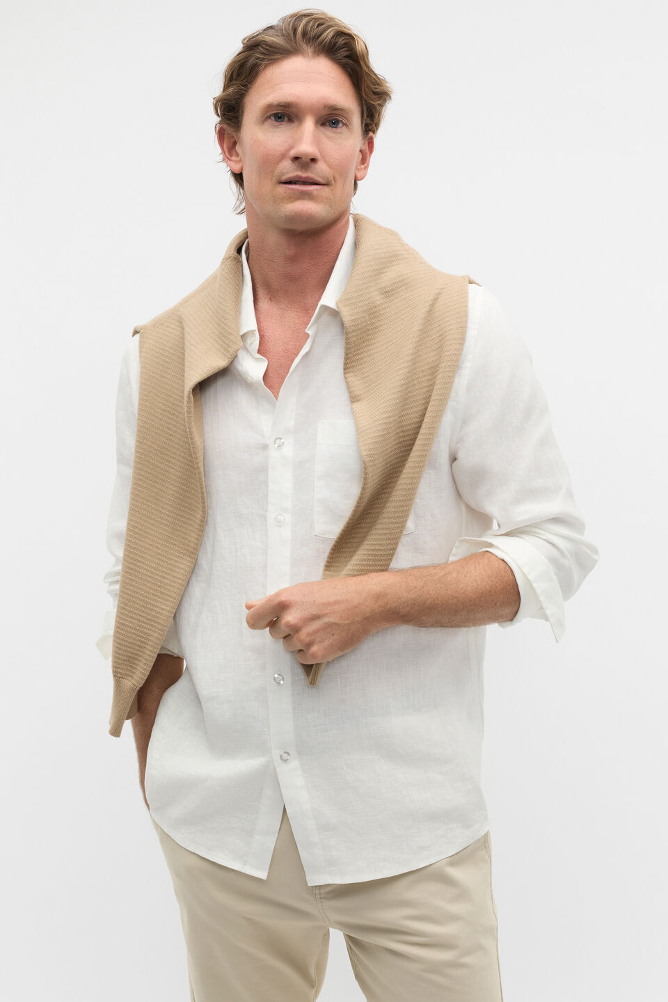 Linen Everyday Shirt  Vintage White