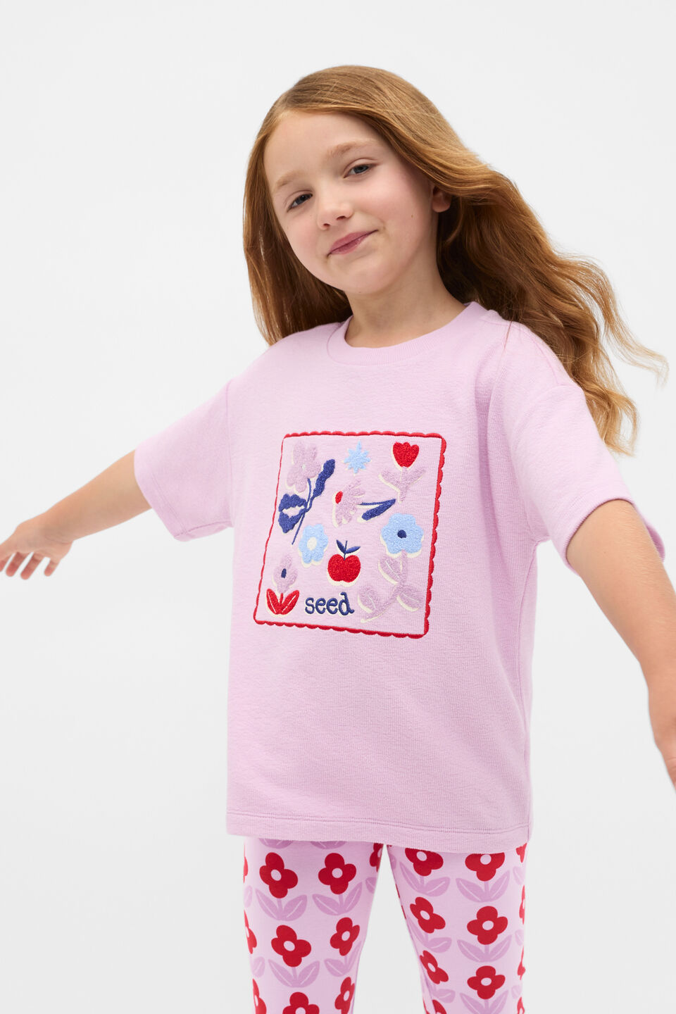 Floral Tee  Orchid