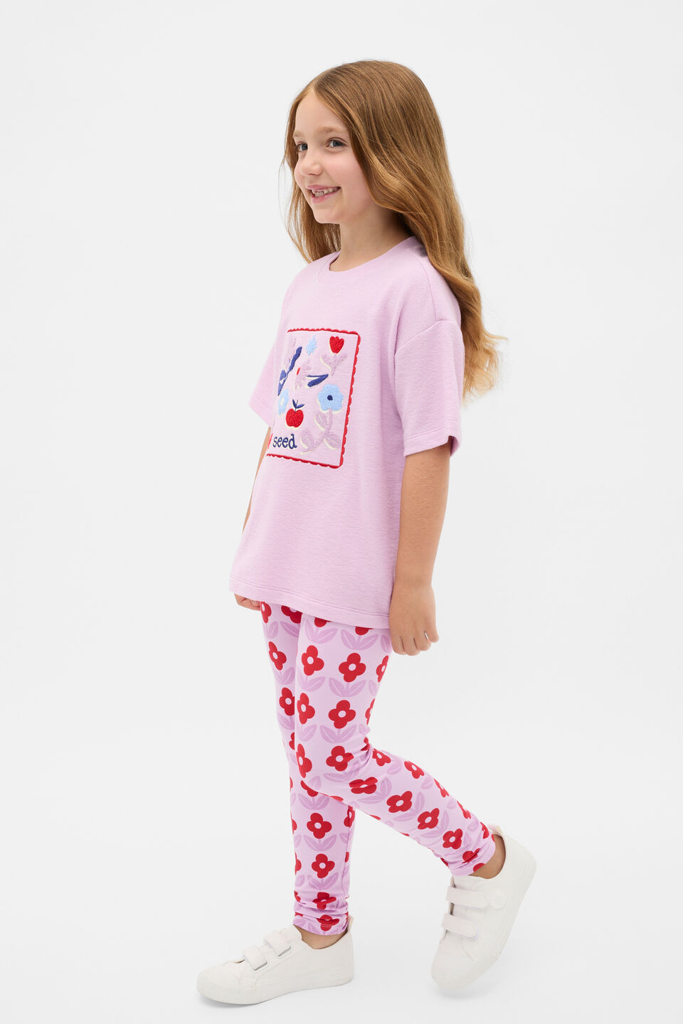 Floral Tee  Orchid