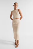 Two Tone Rib Skirt  Soft Wheat  hi-res