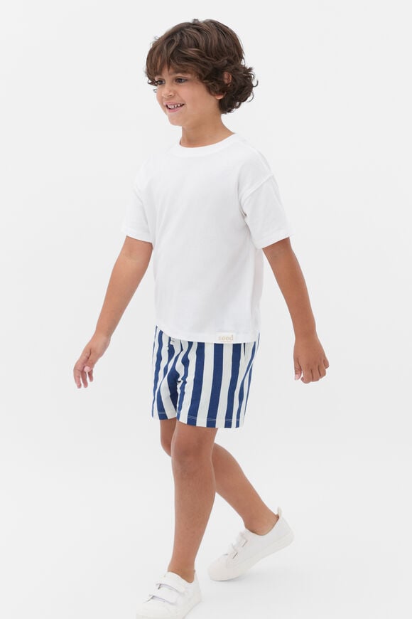 Core Stripe Track Short  French Navy  hi-res