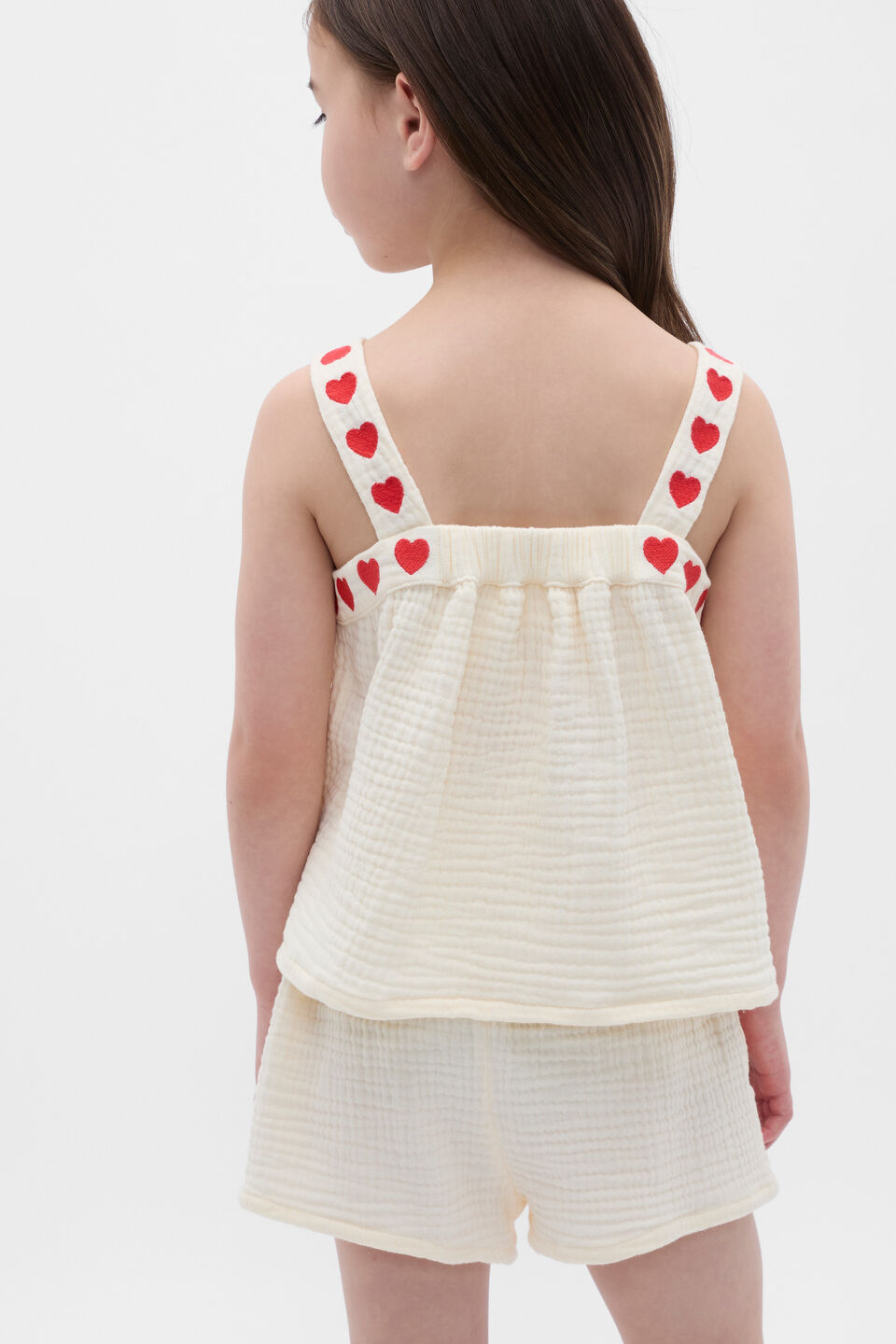 Heart Woven Pyjama  Vintage Cream