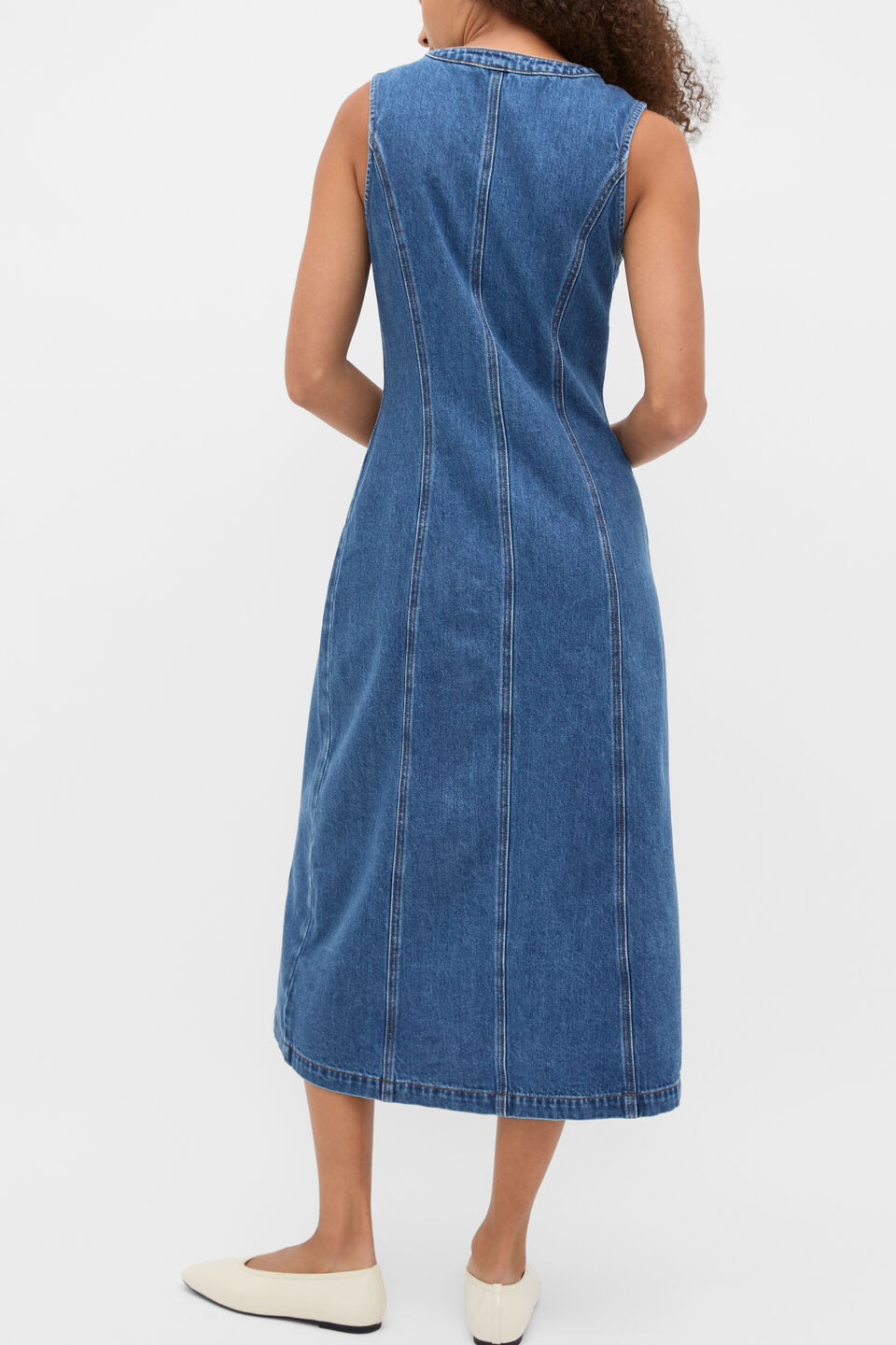 Denim Aline Midi Dress  Heritage Wash