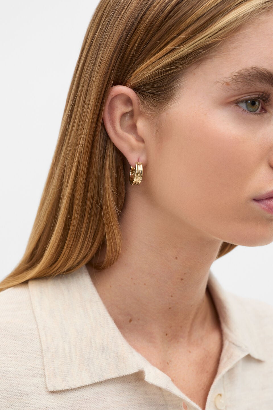 Fluted Ear Pack  Gold
