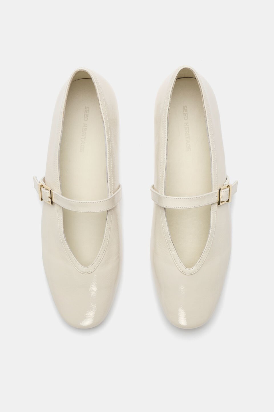 Arlo Ballet Flat  Cream Patent
