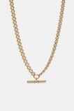 T Bar Pendant Necklace  Gold  hi-res