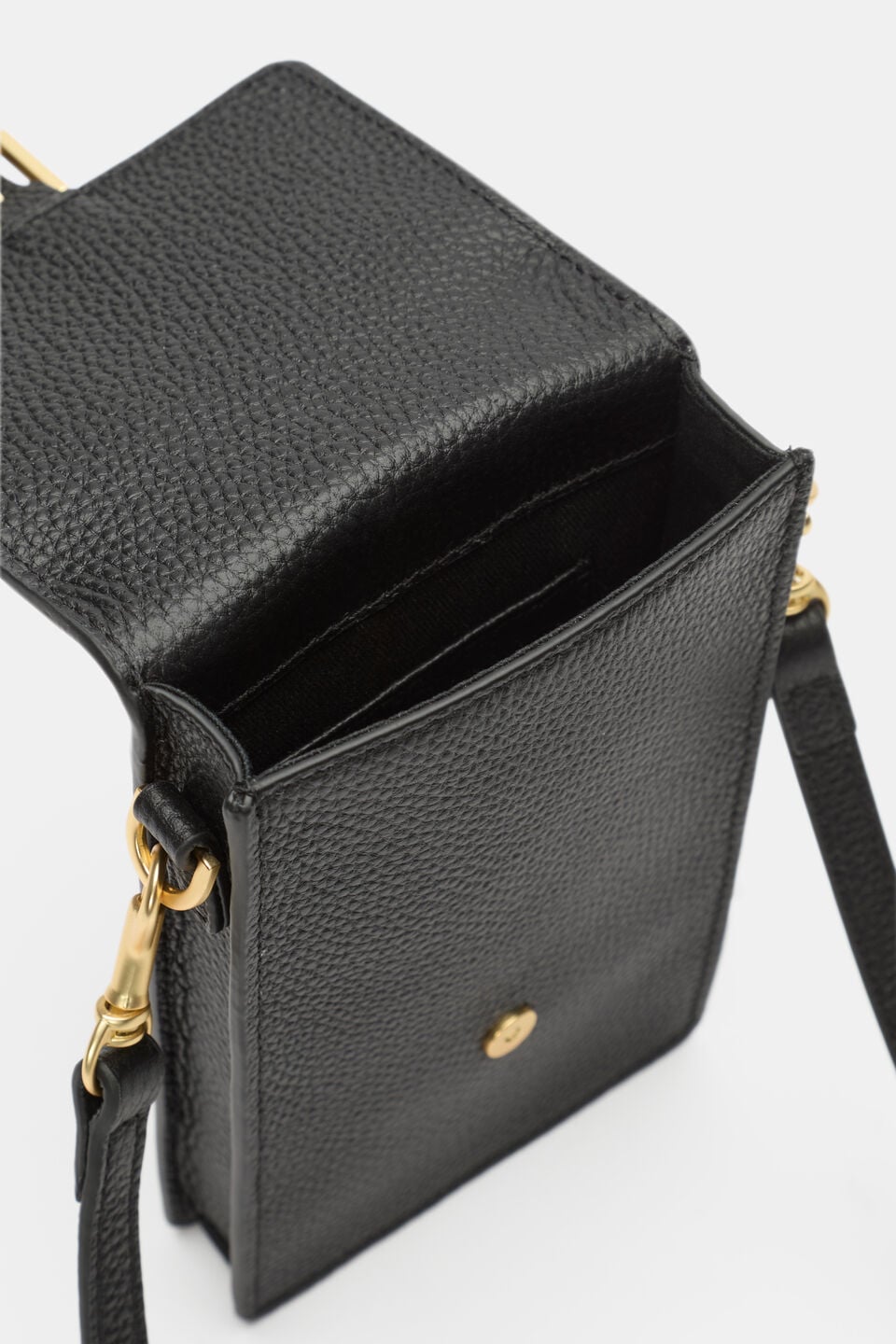 Leather Everyday Crossbody  Black