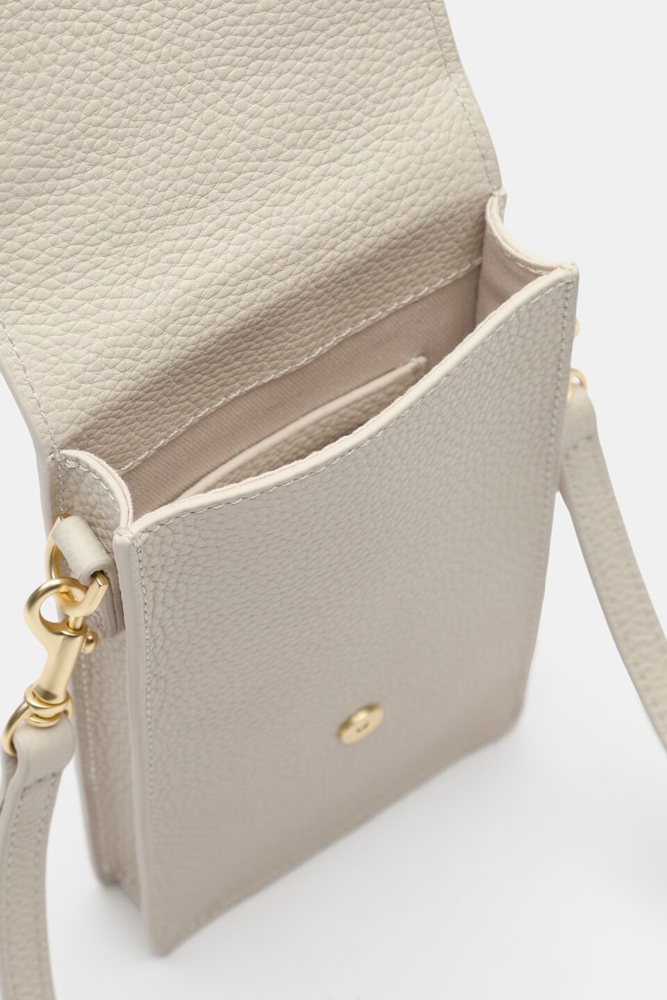 Leather Everyday Crossbody  Cream