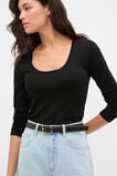 Cora Leather Belt  Black  hi-res