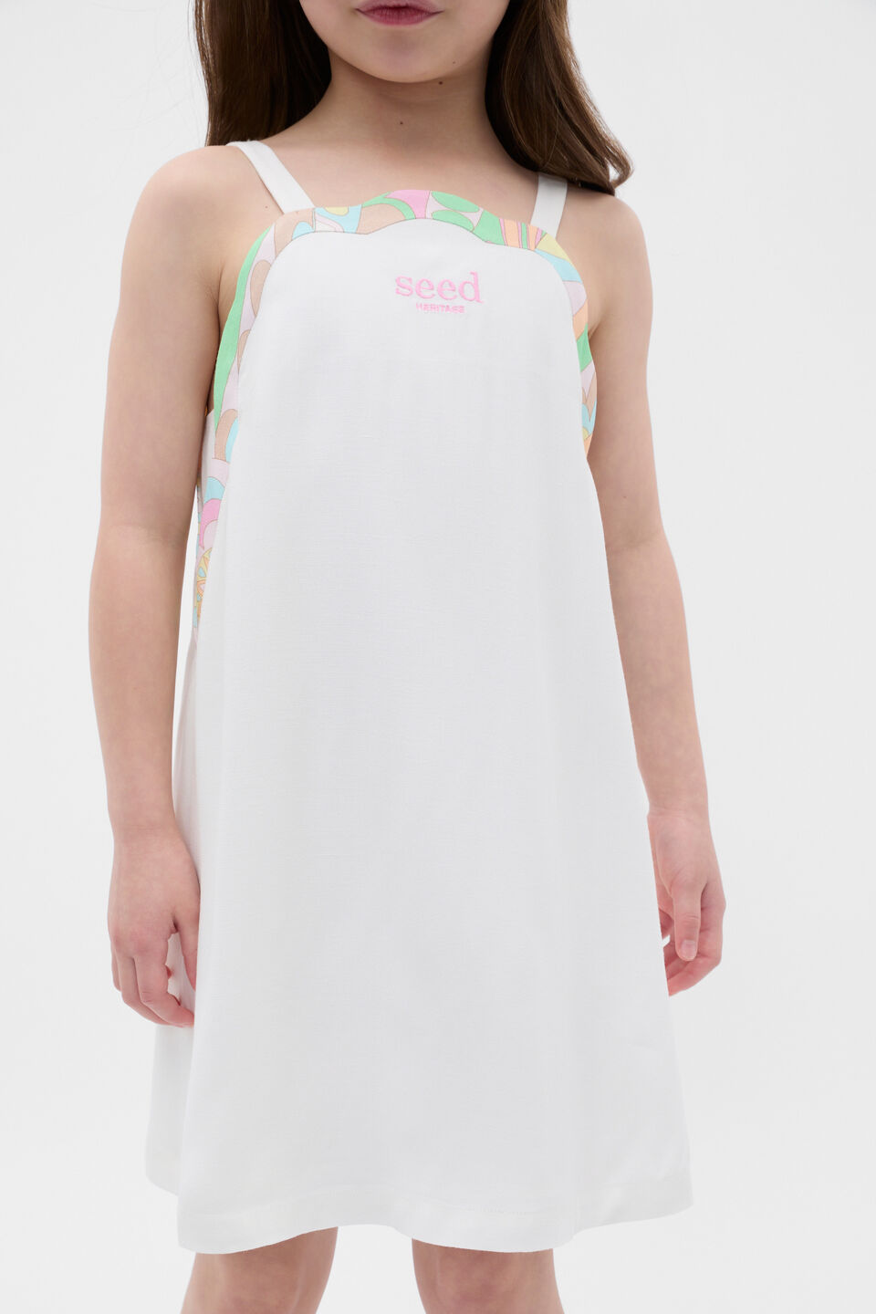 Scallop Spliced Dress  Canvas