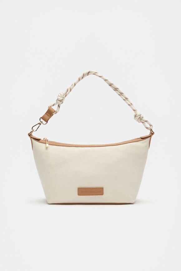 Rope Detail Shoulder Bag  Cream  hi-res