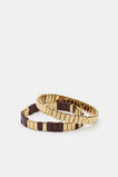 Stretch Bead Bracelet Set  Plum Red  hi-res