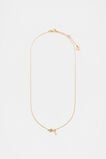 Stone Drop Initial Necklace  I  hi-res