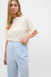 Stripe Shirt and Pant PJ Set  Egg Shell  hi-res