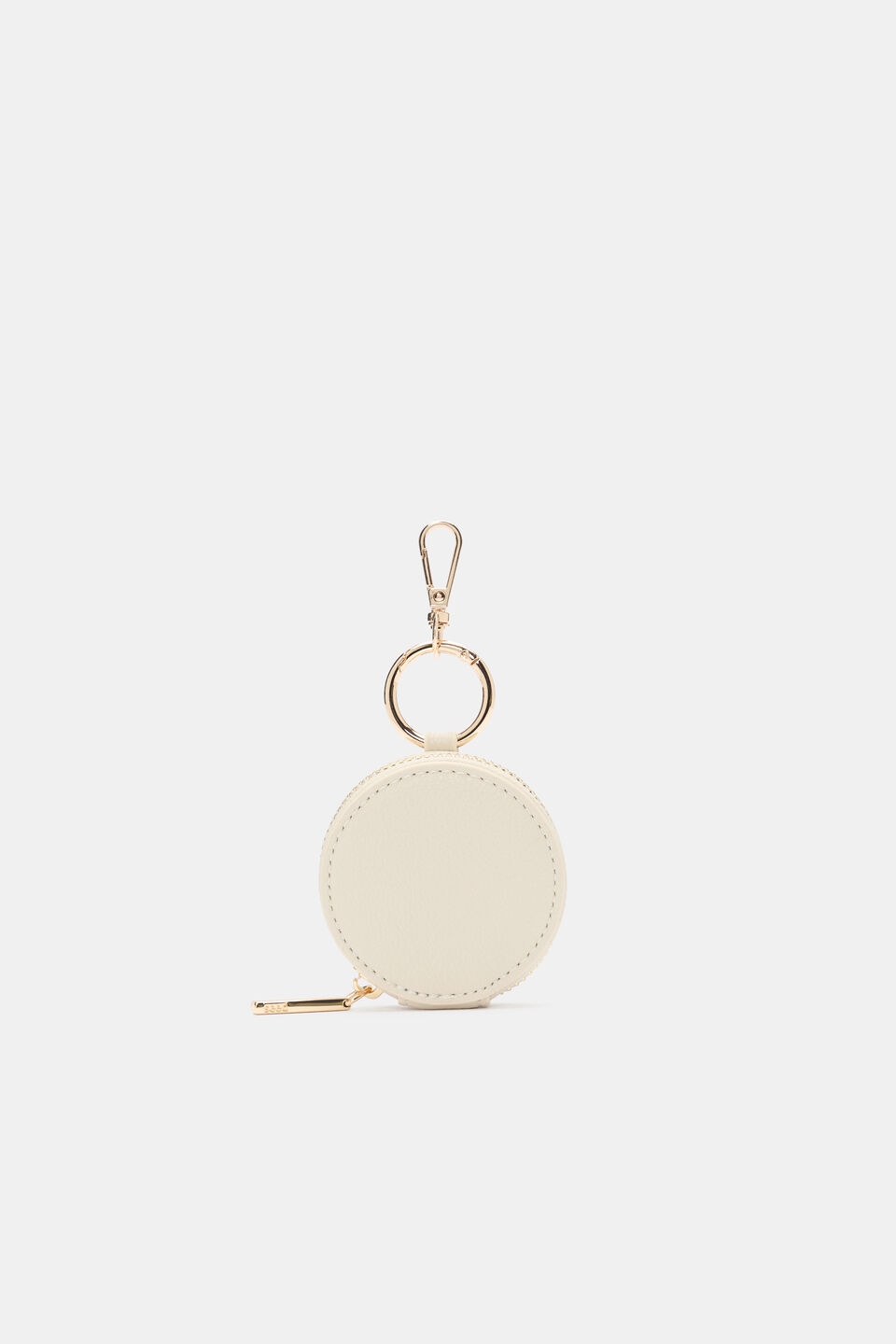 Zip Around Keyring  Cream