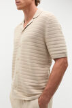 Patterned Knit Shirt  Almond  hi-res