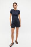 Rib Button Through Top  Twilight Blue  hi-res