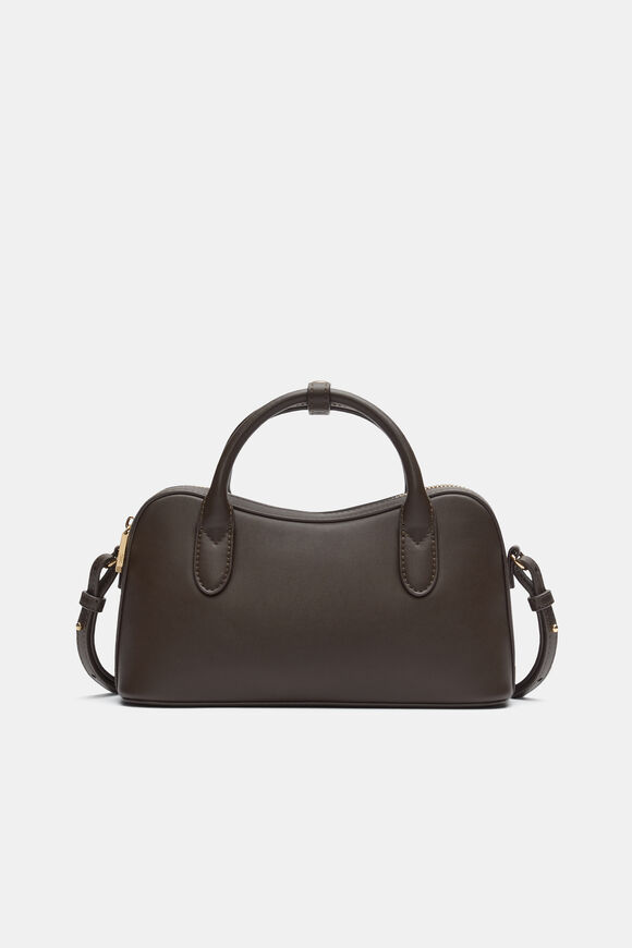 Curved Mini Crossbody Bag  Chocolate  hi-res