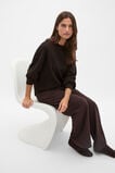 Ribbed Relaxed Sweat  Coffee Bean  hi-res