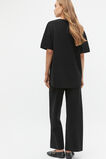 Oversized Crepe Knit Tee  Black  hi-res