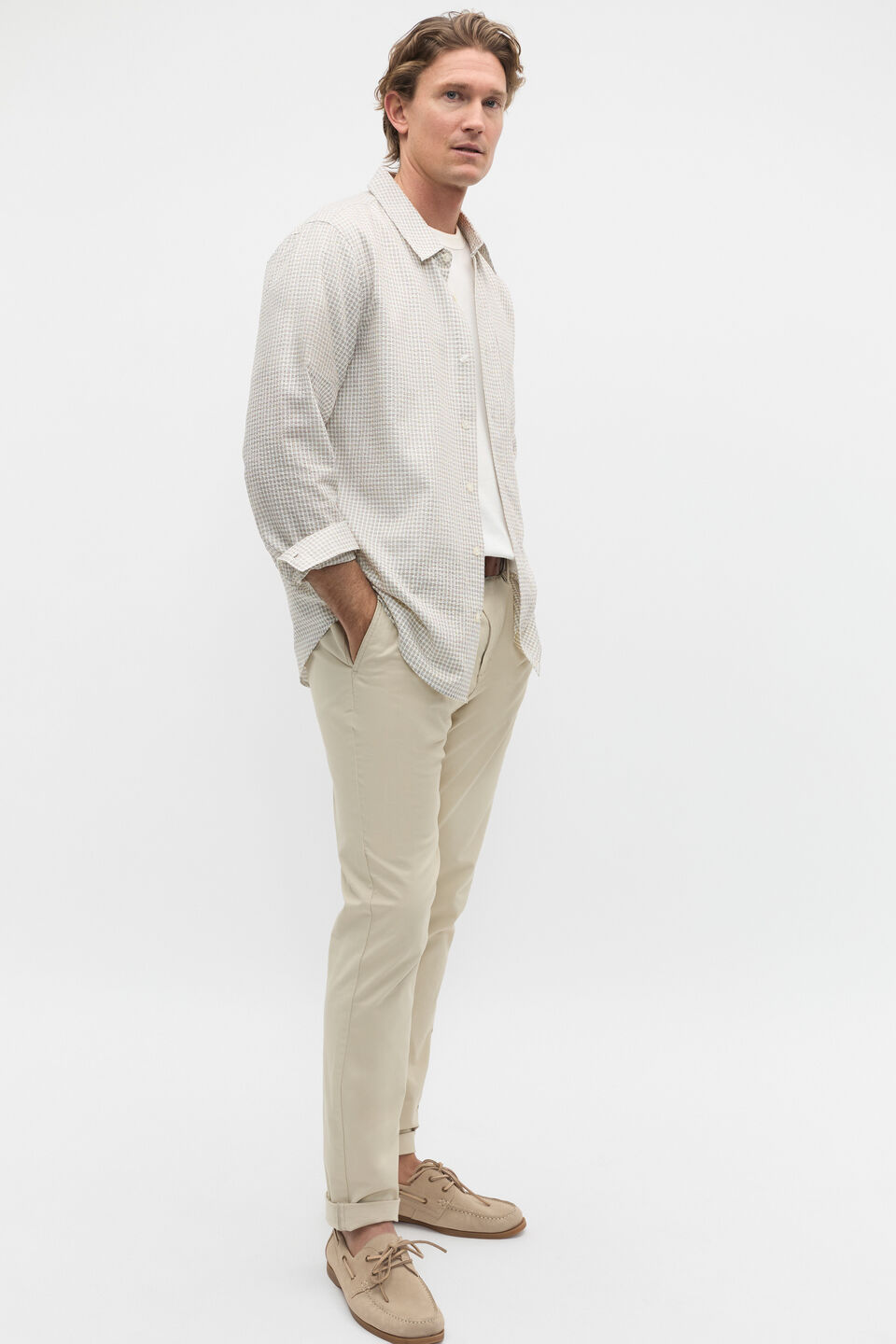 Long Sleeve Check Shirt  Cocoa