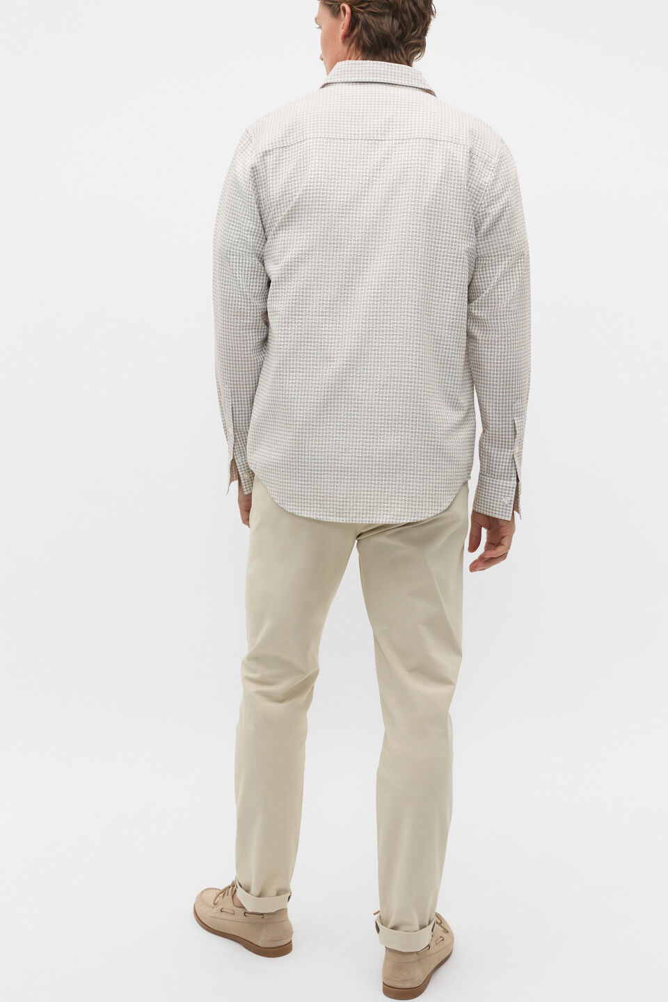 Long Sleeve Check Shirt  Cocoa