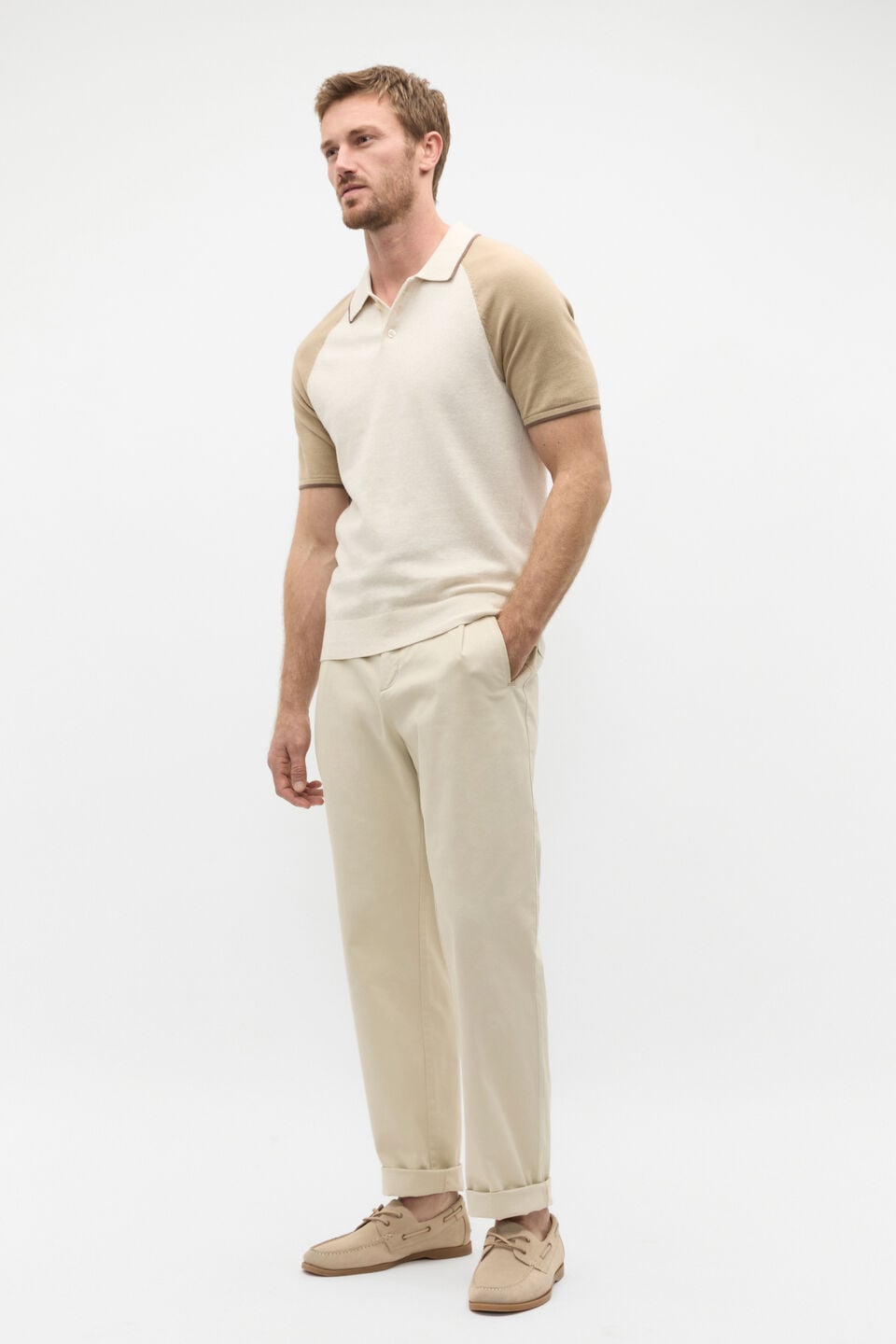 Side Tab Trouser  Cool Stone