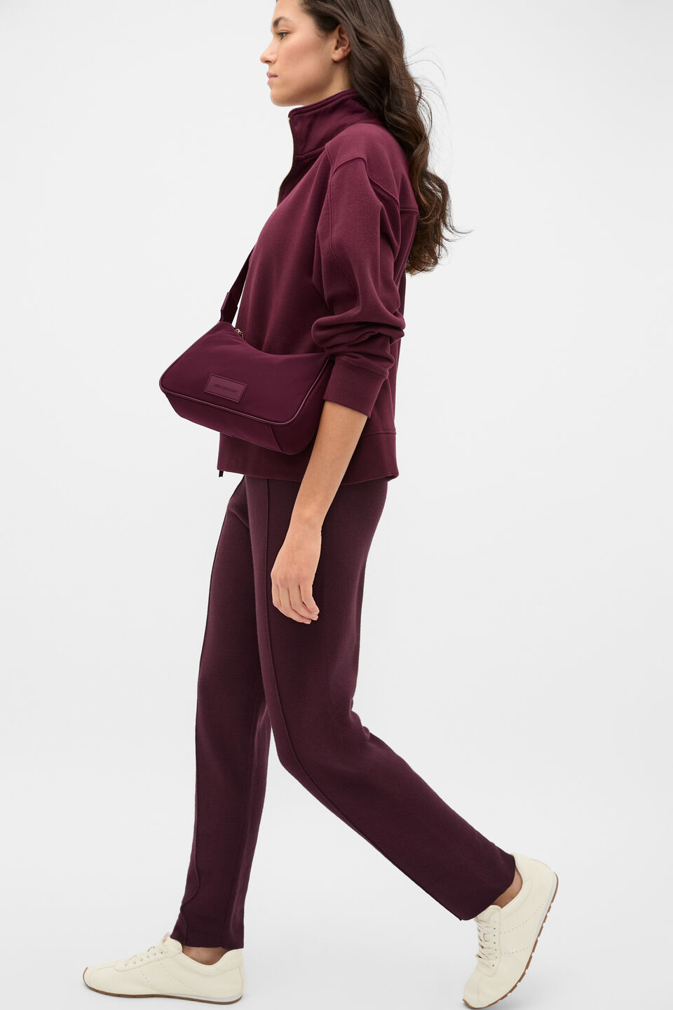 Tech Essential Crossbody Bag  Plum Red