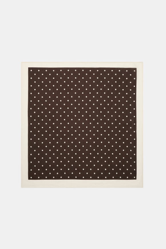 Printed Headscarf  Coffee Bean Spot  hi-res