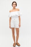 Off Shoulder Ruffle Top  Whisper White  hi-res