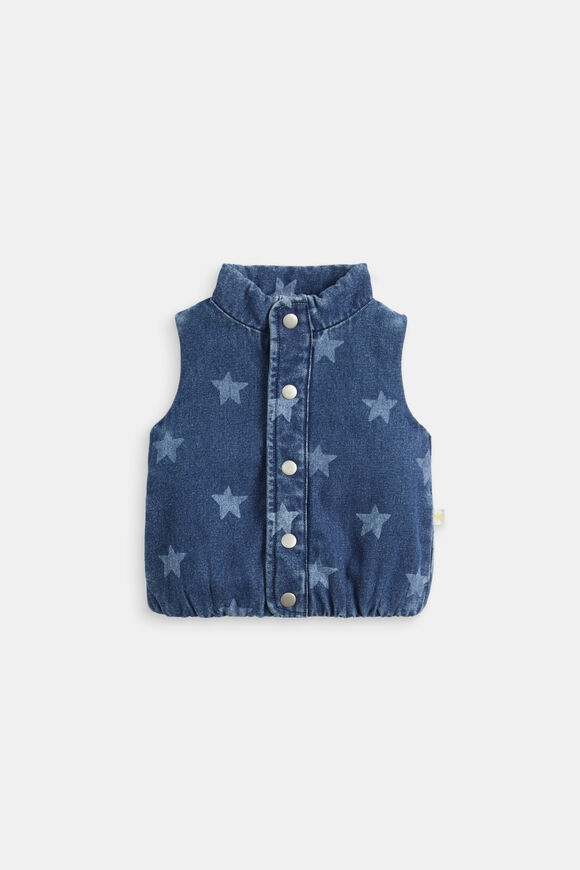 Starry Denim Vest  Indigo  hi-res