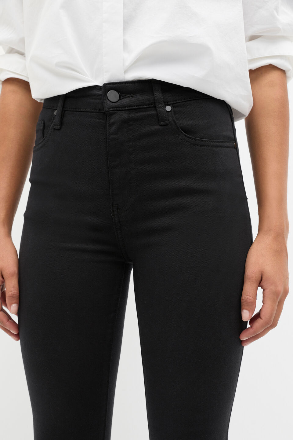 Core High Waist Skinny Jean  Black