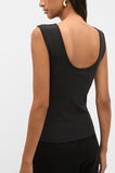 Boat Neck 90s Top  Black  hi-res