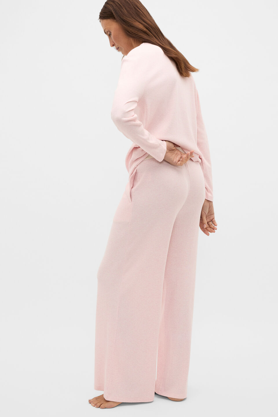 Ribbed Long Sleeve Top and Pant PJ Set  Blossom Marle