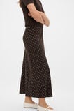 Spot Print Midi Skirt  Coffee Bean Spot  hi-res