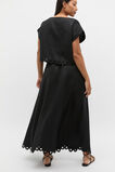 Linen Embroidered Tee  Black  hi-res