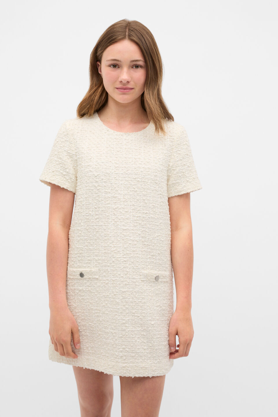 Tweed Dress  Classic Cream