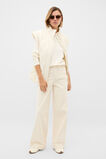 Micro Waffle Crew Neck Top  Coconut Cream  hi-res