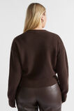 Merino Button Up Knit Cardigan  Dark Espresso Marle  hi-res