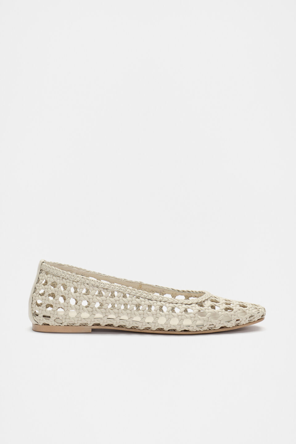 Eve Woven Ballet Flat  Cream