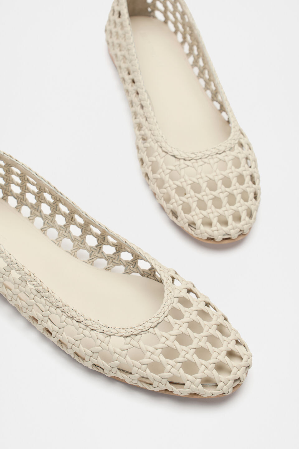 Eve Woven Ballet Flat  Cream