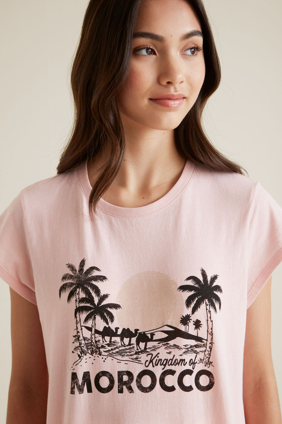 Morocco Short Sleeve Tee  Clay Pink