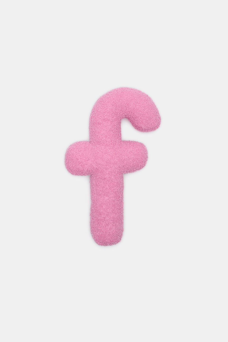 Pink Boucle Initial Cushion  F